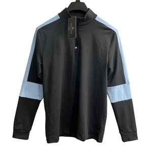 Grayson & Dunn Pullover‎ Mens S Blue 1/4 Zip Performance UPF 50 Golf Athletic